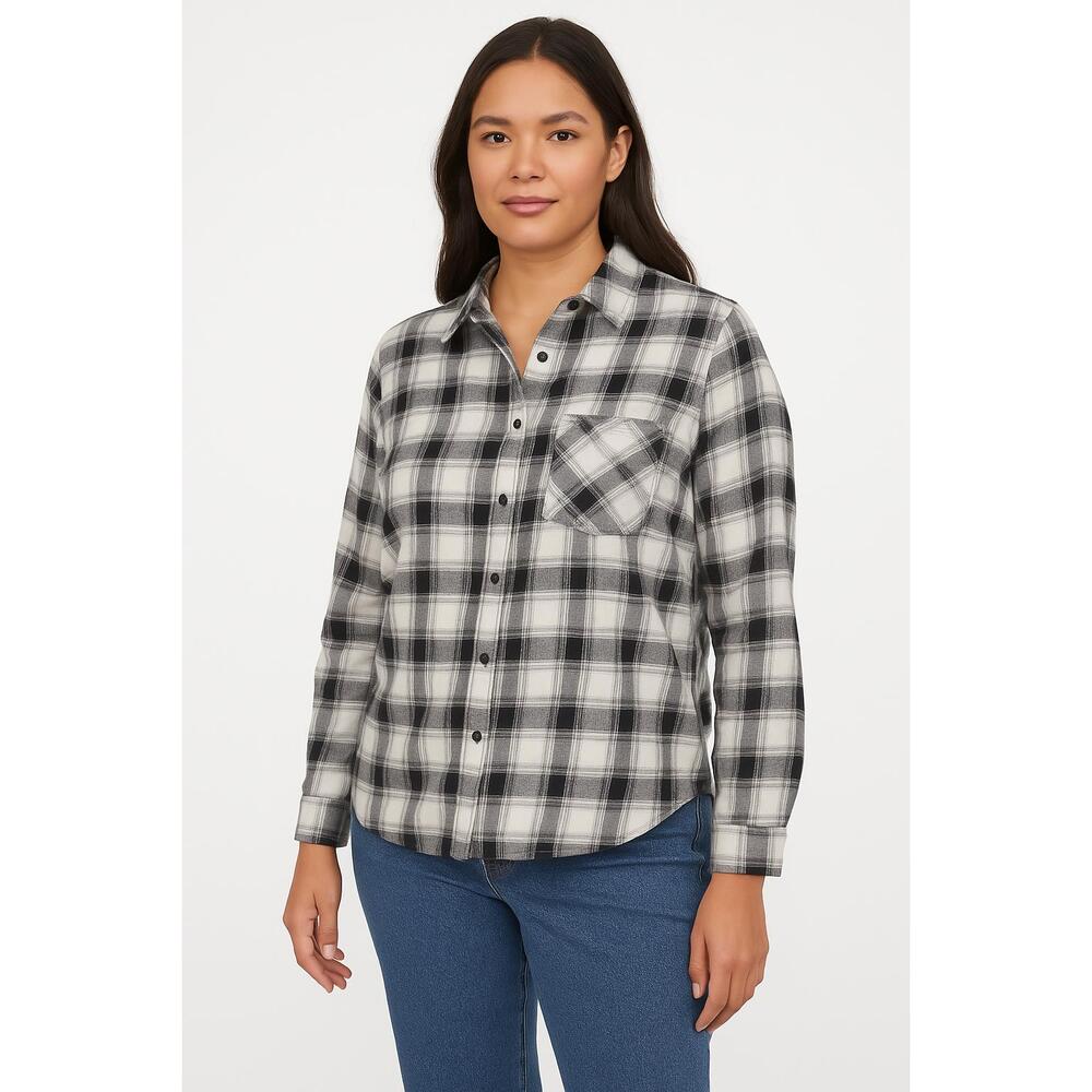 Old Navy Plaid‎ Button Up Long Sleeve Collared Casual Shirt Size Large